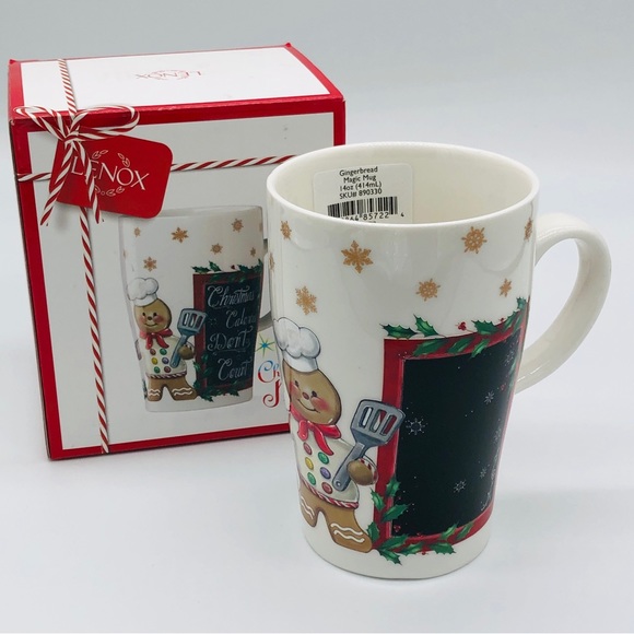 New Lenox Gingerbread Magic Mug Coffee Tea Cocoa Christmas Tree Heat Changing - Picture 7 of 7
